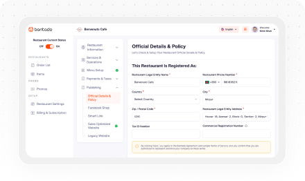 Restaurant Admin Panel